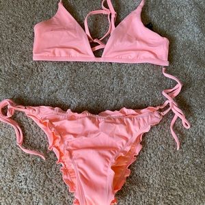 Coral pink bikini